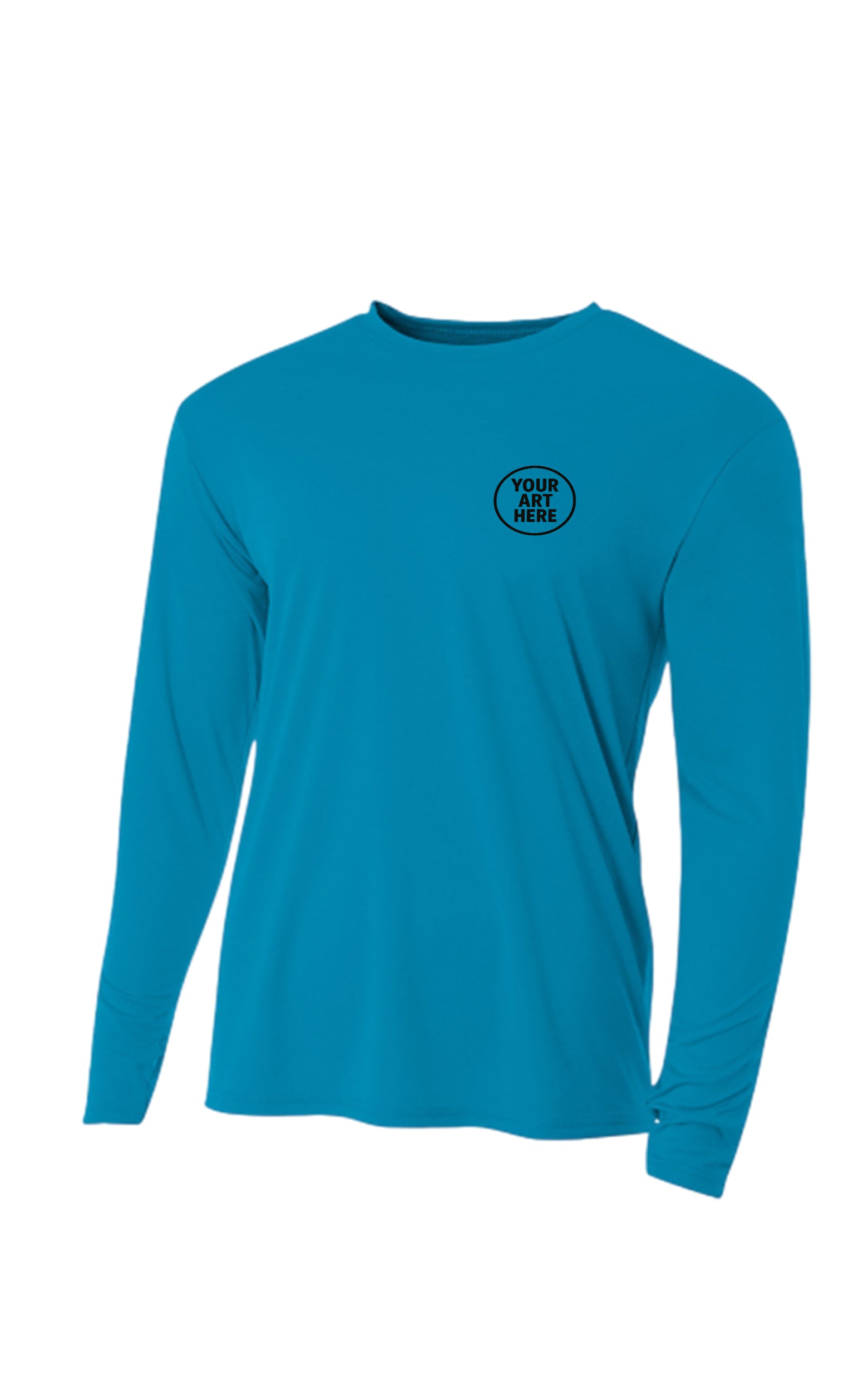 A4 Apparel N3165 Adult Polyester Performance Long Sleeve T-Shirt UPF 44+