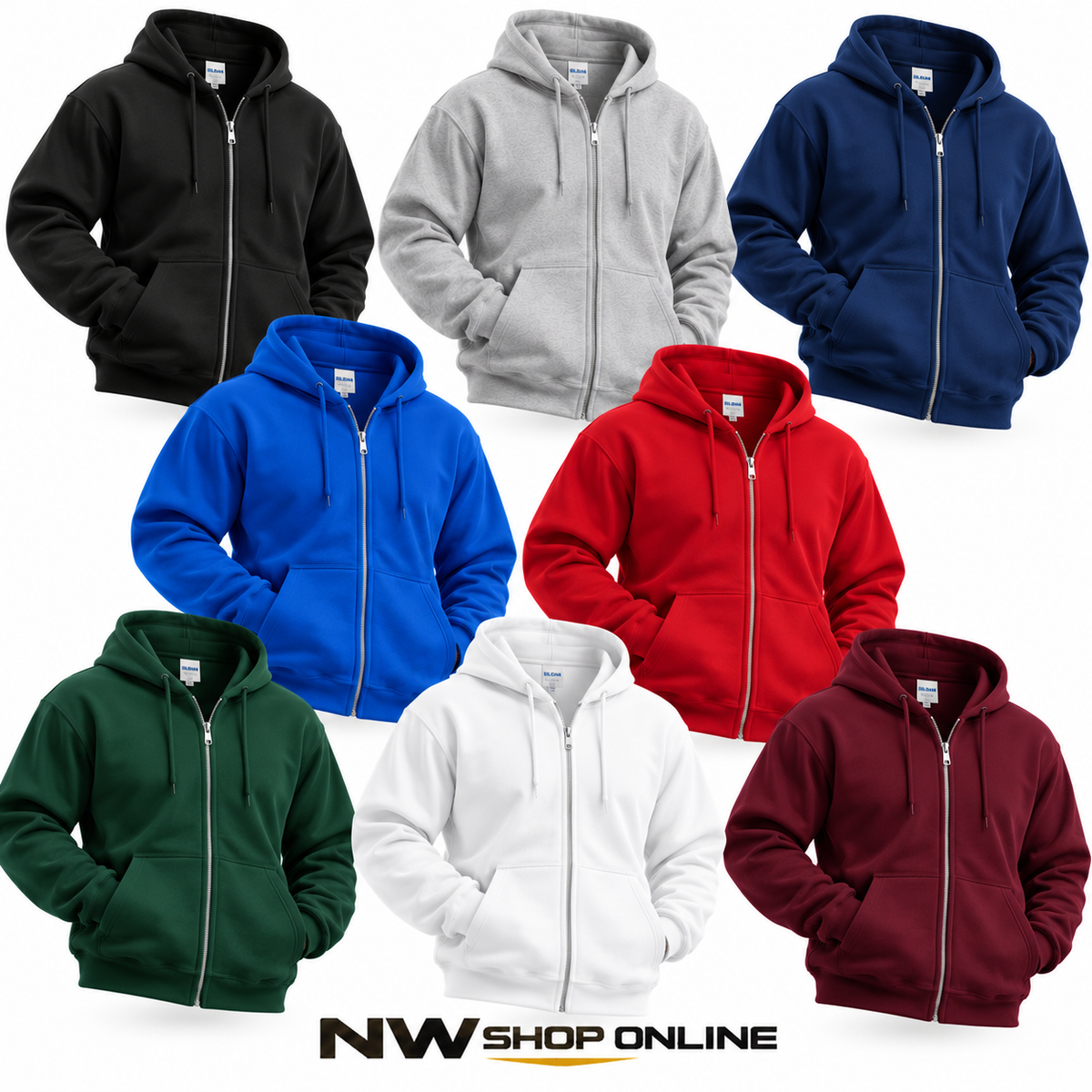 Gildan G186 Unisex Heavy Blend™ Full-Zip Hooded Sweatshirt 50/50 - 8 oz.