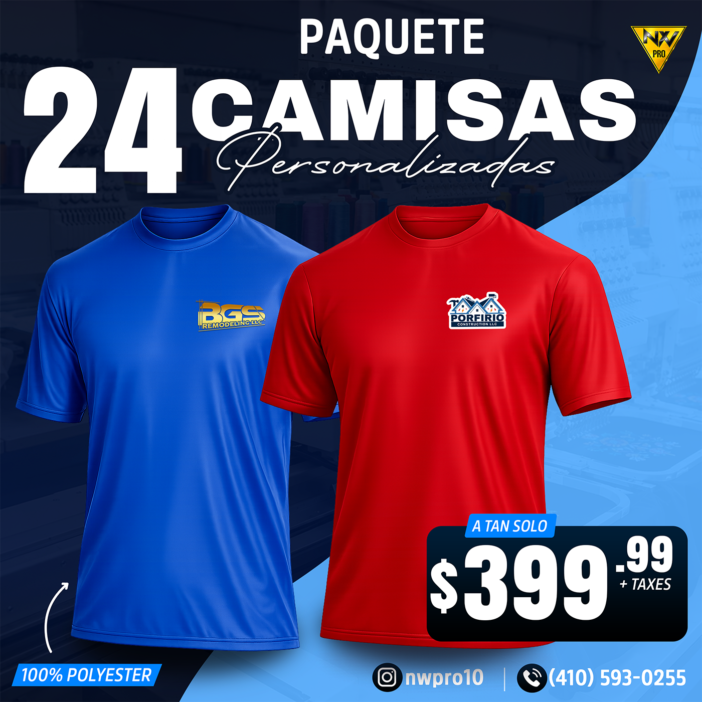 24 Custom Performance T-Shirts — Special Offer
