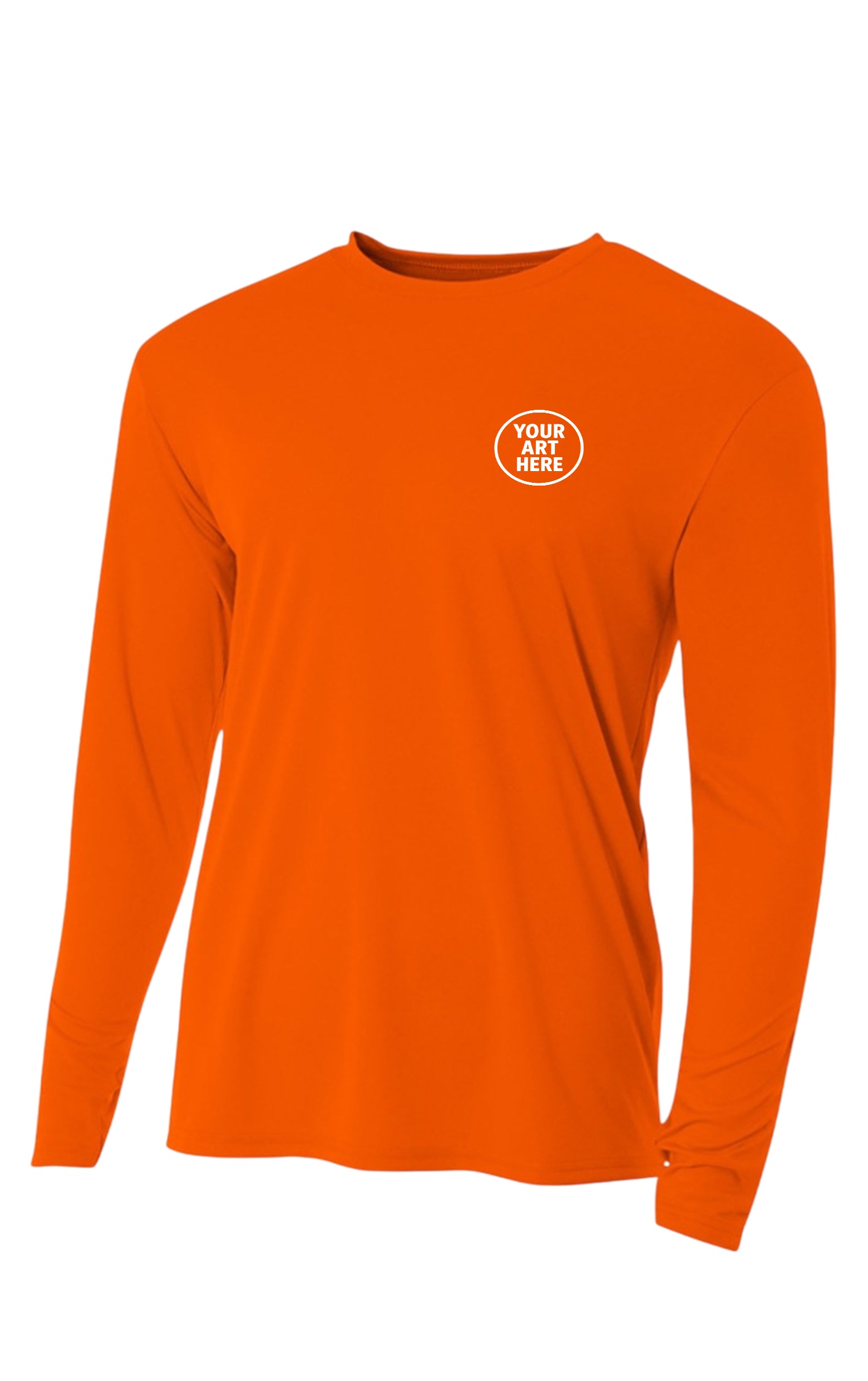 A4 Apparel N3165 Adult Polyester Performance Long Sleeve T-Shirt UPF 44+