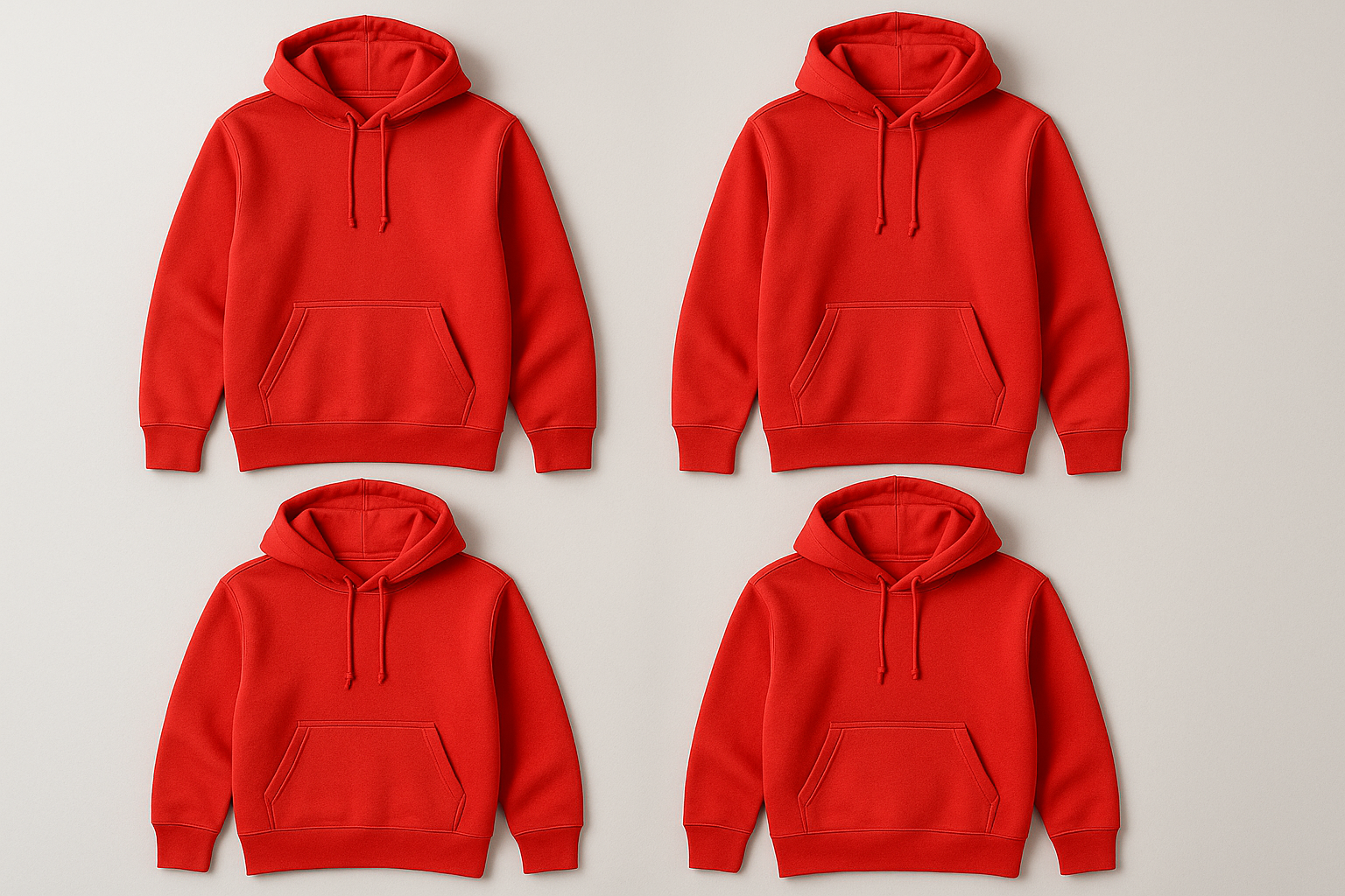 HOODIES EN COLOR ROJO SIN ZIPPER