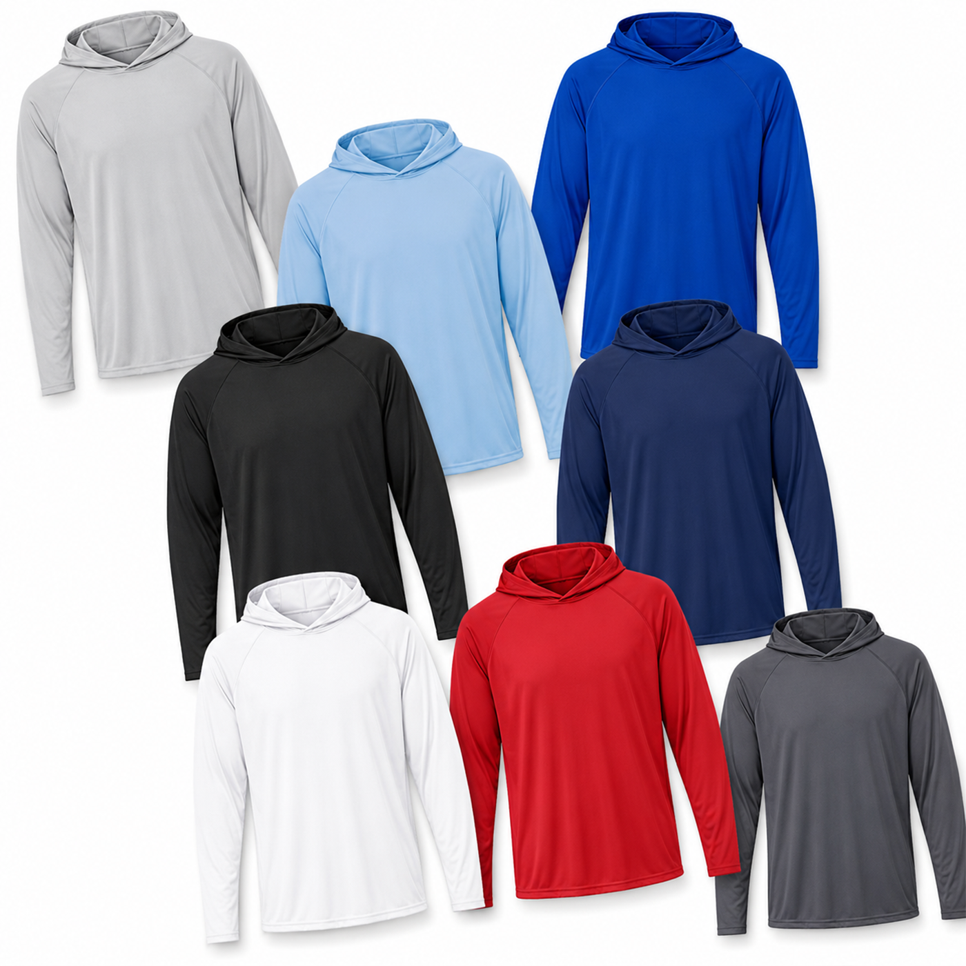 A4 Apparel N3409 UPF 44+ Hooded Long Sleeve Performance Shirt